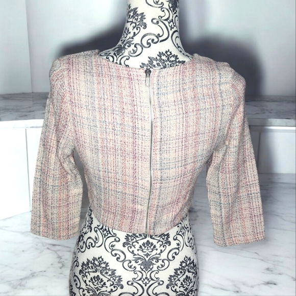WILD HONEY Vintage Style Plaid Cropped Top- Small - Picture 3 of 5